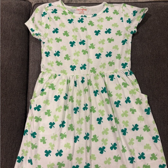 ☘️ Cat & Jack Shamrock Cotton Dress - Picture 1 of 3